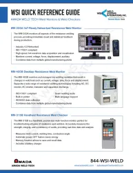 WSI Quick Reference - Amada Weld Analyzers